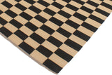 Flat Weave Kilim, Antique, Navaho, Vintage, Handmade, Modern Kilim Beige Black Hand-Woven Rectangle 100% Wool Area Rug 4 x 6