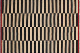 Flat Weave Kilim, Antique, Navaho, Vintage, Handmade, Modern Kilim Beige Black Hand-Woven Rectangle 100% Wool Area Rug 6 x 8