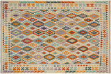 Southwestern Turkish Kilim Brooks Hand-Woven Wool Rug - 8'7'' x 10'0''