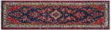 handmade Traditional Tabriz Blue Red Hand Knotted RUNNER 100% Wool Pile area rug 3x9