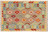 Bohemian Turkish Kilim Kyle Hand-Woven Wool Rug - 4'3'' x 5'11''