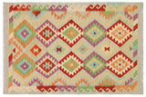 Bohemian Turkish Kilim Angeliqu Hand-Woven Wool Rug - 3'4'' x 4'10''