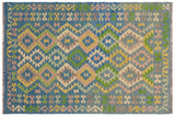 Southwestern Turkish Kilim Sadie Hand-Woven Wool Rug - 4'2'' x 6'0''