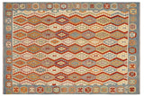 Retro Turkish Kilim Danna Hand-Woven Wool Rug - 8'6'' x 9'4''