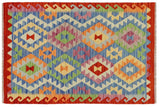 Modern Turkish Kilim Lillie Hand-Woven Wool Rug - 2'9'' x 4'0''