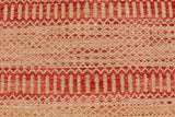 Flat Weave Kilim, Antique, Navaho, Vintage, Handmade, Modern Kilim Red Beige Hand-Woven Runner 100% Wool Area Rug 3 x 7