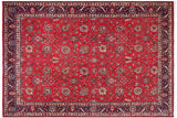 handmade Traditional Tabriz Red Blue Hand Knotted RECTANGLE 100% Wool Pile area rug 10x12