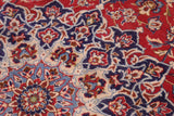 handmade Traditional Kashan Red Blue Hand Knotted RECTANGLE 100% Wool Pile area rug 10x14