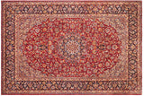 handmade Traditional Kashan Red Blue Hand Knotted RECTANGLE 100% Wool Pile area rug 10x12