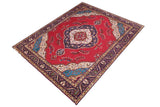 handmade Traditional Tabriz Red Blue Hand Knotted RECTANGLE 100% Wool Pile area rug 10x13