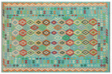 Bohemian Turkish Kilim Savannah Hand-Woven Wool Rug - 8'10'' x 12'3''