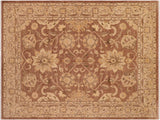 Shabby Chic Ziegler Lidia Brown Tan Wool Rug - 8'0