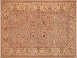 Bohemian Ziegler Shirly Tan Gold Wool Rug - 6'3