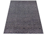 handmade Modern Ellie Gray Blue Hand Knotted RECTANGLE WOOL&SILK area rug 9x12