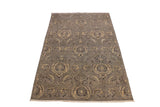 handmade Transitional Kafkaz Chobi Ziegler Gray Ivory Hand Knotted RECTANGLE 100% WOOL area rug 6 x 9