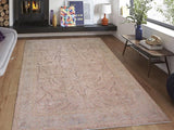 handmade Vintage Tan Blue Hand Knotted RECTANGLE 100% WOOL area rug 9x13