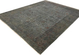 A01537, 9 0"x11 6",Over Dyed                     ,9x12,Grey,CHARCOAL,Hand-knotted                  ,Pakistan   ,100% Wool  ,Rectangle  ,652671136368