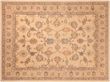 Antique Lavastone Low-Pile Gala Beige/Blue Wool Rug - 8'0'' x 10'2''