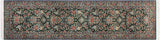 Sohil Pak Persian Jacklyn Green/Blue Wool Runner - 2'7'' x 9'11''