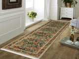 handmade Traditional Gohar Green Red Hand Knotted RUNNER 100% WOOL area rug 3x10