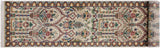 Mahal Pak Persian Dionne Beige/Blue Wool Runner - 2'6'' x 12'4''