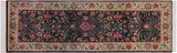 Gohar Pak Persian Phoebe Blue/Beige Wool Runner - 2'7'' x 7'0''