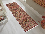 handmade Traditional William Red Lt. Gold Hand Knotted RUNNER 100% WOOL area rug 3x10