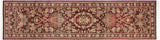 William Pak Persian Diann Red/Lt. Gold Wool Runner - 2'7'' x 10'2''