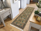 handmade Traditional Hamjolie Beige Green Hand Knotted RUNNER 100% WOOL area rug 2x10