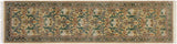 handmade Traditional Hamjolie Beige Green Hand Knotted RUNNER 100% WOOL area rug 2x10