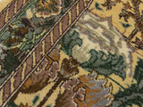 handmade Traditional Hamjolie Beige Green Hand Knotted RUNNER 100% WOOL area rug 2x10