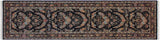 Kashan Pak Persian Britney Black/Gray Wool Runner - 2'6'' x 10'2''