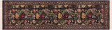 Pak Persian Reyna Black/Red Wool Runner - 2'7'' x 8'1''