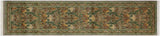 Hamjolie Pak Persian Elba Taupe/Green Wool Runner - 2'6'' x 10'1''