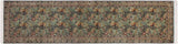 Nagi Pak Persian Noelle Green/Gray Wool Runner - 2'5'' x 10'2''