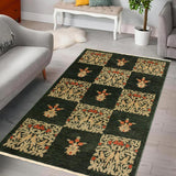 handmade Transitional Drake Green Lt. Green Hand Knotted RECTANGLE 100% WOOL area rug 4 x 6