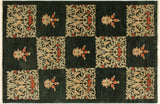 handmade Transitional Drake Green Lt. Green Hand Knotted RECTANGLE 100% WOOL area rug 4 x 6