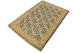 handmade Transitional Kafkaz Chobi Ziegler Lt. Blue Tan Hand Knotted RECTANGLE 100% WOOL area rug 4 x 6