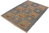 handmade Transitional Kafkaz Chobi Ziegler Lt. Blue Lt. Blue Hand Knotted RECTANGLE 100% WOOL area rug 4 x 6