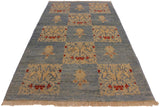 handmade Transitional Kafkaz Chobi Ziegler Lt. Blue Lt. Blue Hand Knotted RECTANGLE 100% WOOL area rug 4 x 6