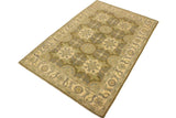 handmade Transitional Kafkaz Chobi Ziegler Lt. Green Ivory Hand Knotted RECTANGLE 100% WOOL area rug 4 x 6