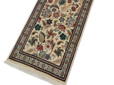 handmade Traditional Gulberg Beige Green Hand Knotted RUNNER 100% WOOL area rug 3x13