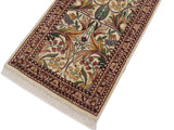 handmade Traditional Internation Beige Brown Hand Knotted RUNNER 100% WOOL area rug 3x10