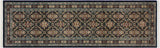 Tabriz Pak Persian Ivonne Black/Pink Wool Runner - 2'7'' x 10'2''