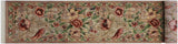 Pak Persian Alpha Taupe/Green Wool Runner - 2'5'' x 12'0''