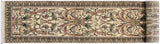 Bhati Pak Persian Yadira Beige/Green Wool Runner - 2'8'' x 12'5''