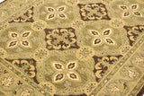 handmade Transitional Kafkaz Chobi Ziegler Brown Green Hand Knotted RECTANGLE 100% WOOL area rug 4 x 7