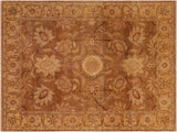 handmade Traditional Antique Gold Lt. Gold Hand Knotted RECTANGLE 100% WOOL area rug 8x10