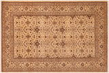 handmade Transitional Kafkaz Chobi Ziegler Beige Brown Hand Knotted RECTANGLE 100% WOOL area rug 6 x 9