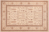 handmade Transitional Kafkaz Chobi Ziegler Beige Brown Hand Knotted RECTANGLE 100% WOOL area rug 6 x 9